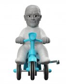 Mummy Super Cycle Tricycle Toy Universal Monsters (LIGHT GREY W/ BLUE TRIKE)