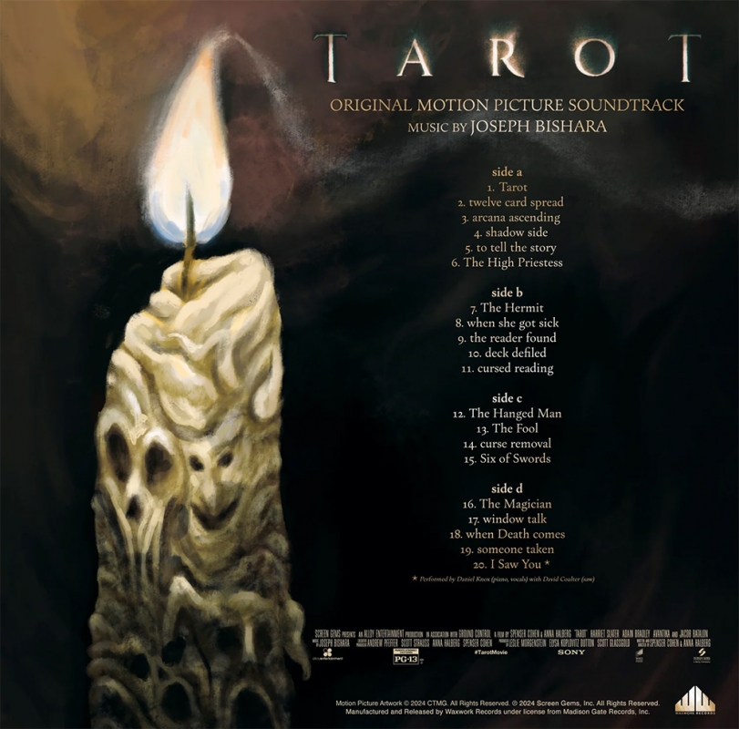 Tarot 2024 Soundtrack LP 2 Disc Set by Joseph Bishara - Click Image to Close