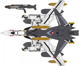 Macross Robotech VF-OS Valkyrie Gerwalk Ghost Macross Zero 1/72 Scale Model Kit by Hasegawa