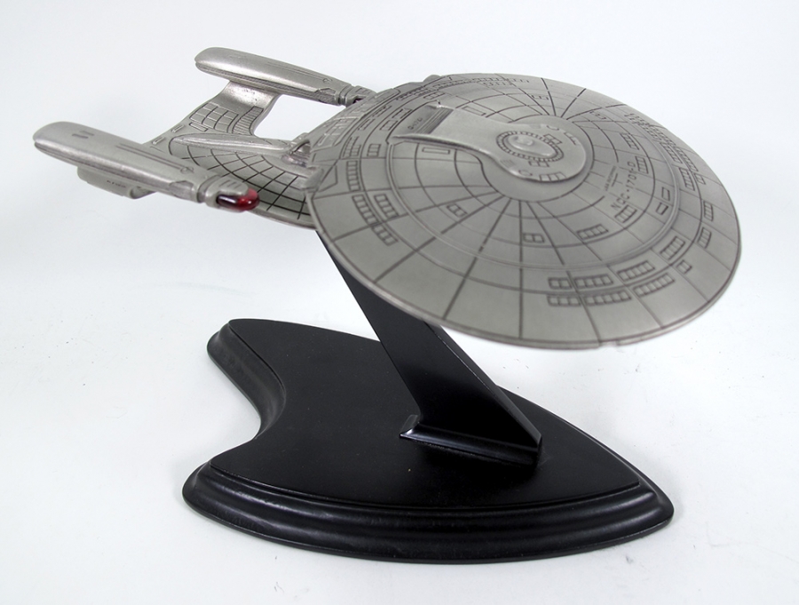 Star Trek Enterprise 1701-D Large Scale Pewter Replica Franklin Mint - Click Image to Close