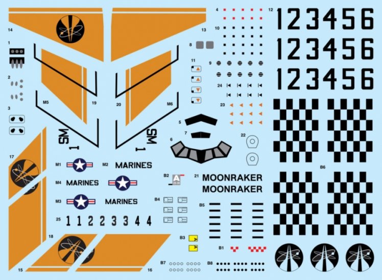 space shuttle model decals