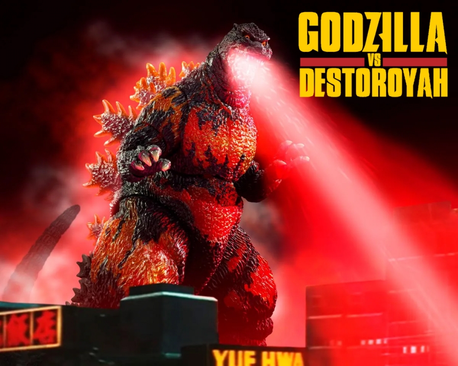 Godzilla vs. Destoroyah 1995 Burning Godzilla Bandai S.H. MonsterArts Figure - Click Image to Close