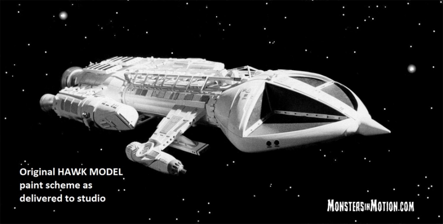 Space 1999 Hawk MK IX Spaceship Wargames Special Edition (White) Version Diecast Warship - Click Image to Close