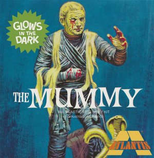 Mummy Aurora Reissue Glow 1/8 Scale Model Kit by Atlantis Lon Chaney