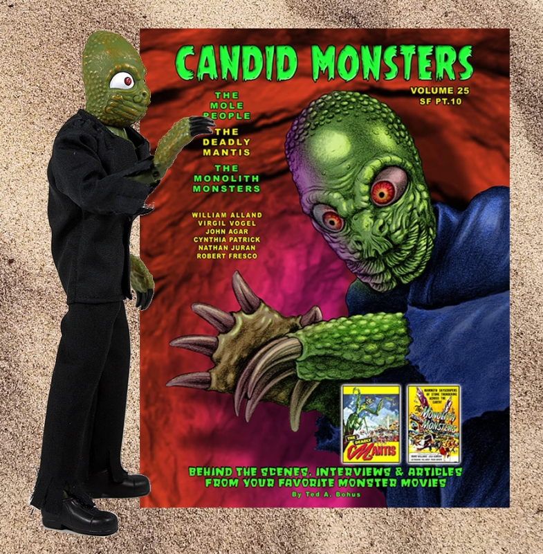 Candid Monsters Volume 25 Hardcover Book with Figure by Ted Bohus Mole People - Click Image to Close