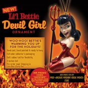 Bettie Page Li'l Bettie "Devil Girl" Ornament