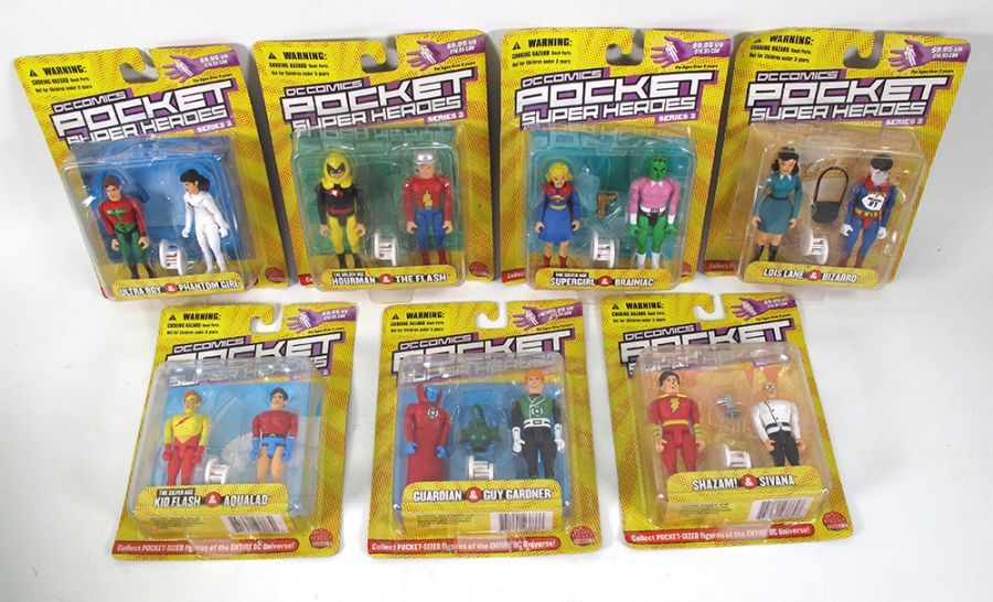 DC Comics Pocket Heros Action Figure Collection Series Two 7 Sets - Click Image to Close