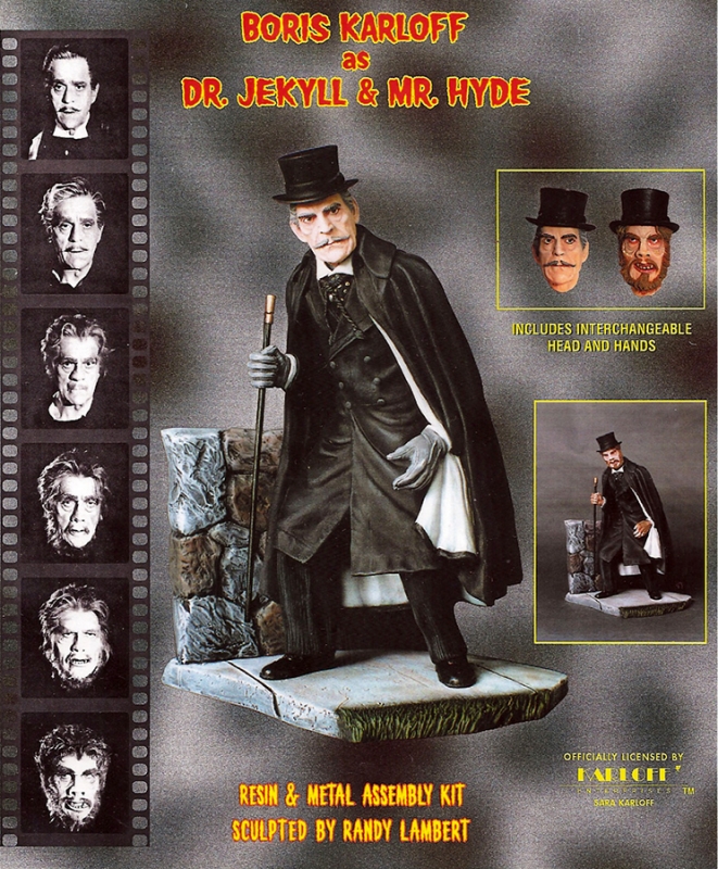 Boris Karloff As Dr. Jekyll & Mr. Hyde 1/6 Scale Model Kit - Click Image to Close