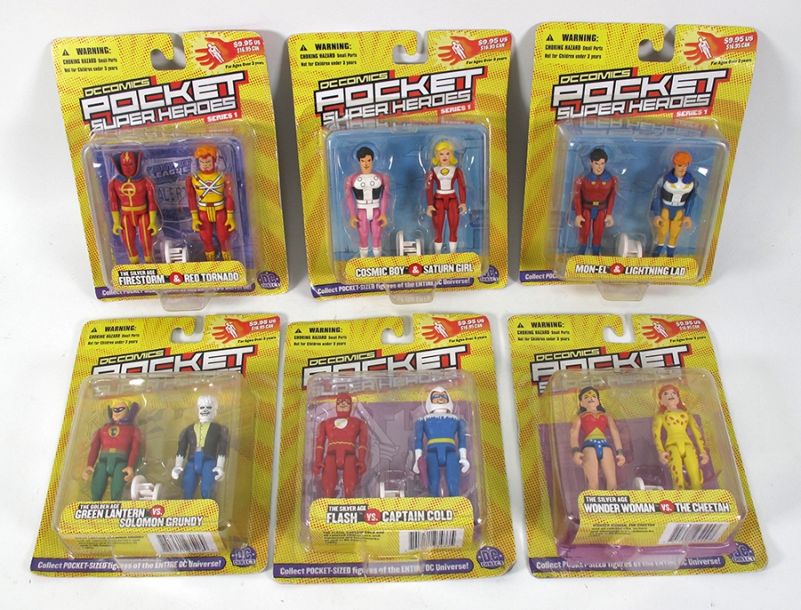 DC Comics Pocket Heros Action Figure Collection Series One 6 Sets - Click Image to Close