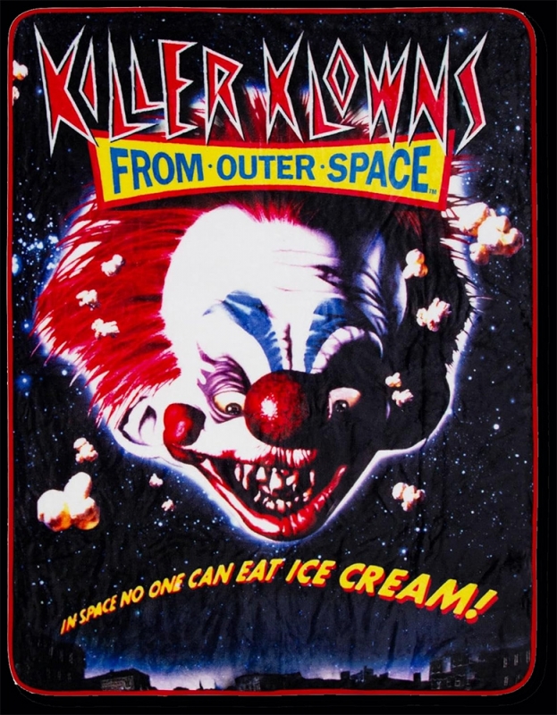 Killer Klowns from Outer Space Poster Raschel Fleece Throw Blanket - Click Image to Close