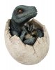 Dinosaur Egg Green Dino Version 4" Hand Painted Statue