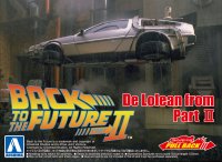 Back to the Future Part II 1/43 Scale Pull-Back DeLorean Time Machine Model Kit by Aoshima