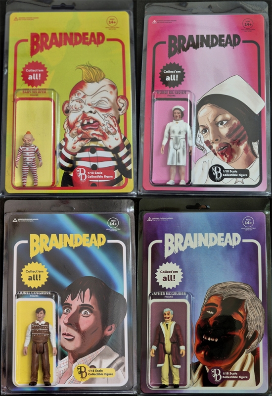 Brain Dead 1990 Set of 4 Retro Style 3.75 Inch Figures - Click Image to Close