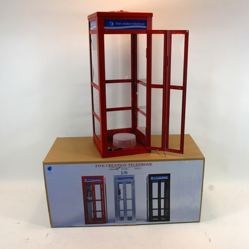 Telephone Booth RED 1/6 Scale Replica with Lights NOT MINT - Click Image to Close