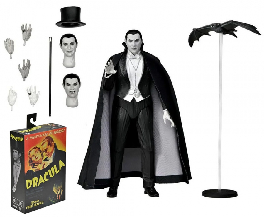 Dracula Bela Lugosi 7 Inch Figure by Neca B&W Version Universal Monsters - Click Image to Close