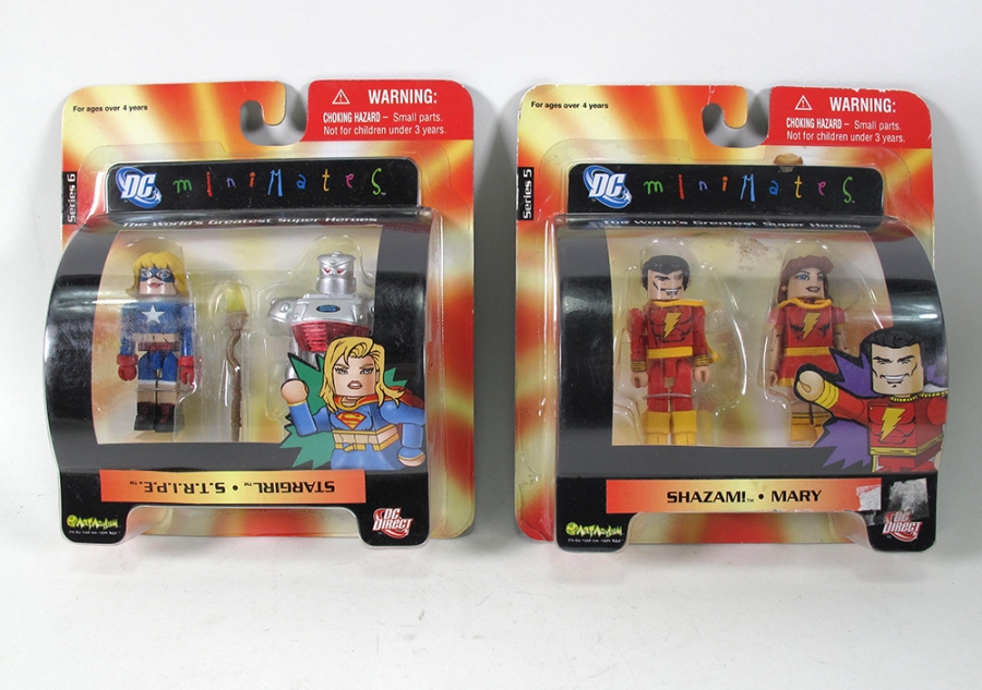 DC Comics MiniMates Shazam, Mary, Stargirl and S.T.R.I.P.E. - Click Image to Close