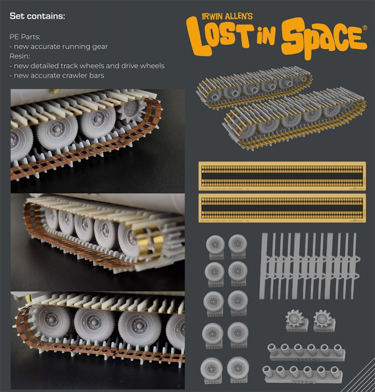 Lost In Space Chariot 1/35 Scale Tracks Upgrade Set Photoetch and Resin Parts - Click Image to Close