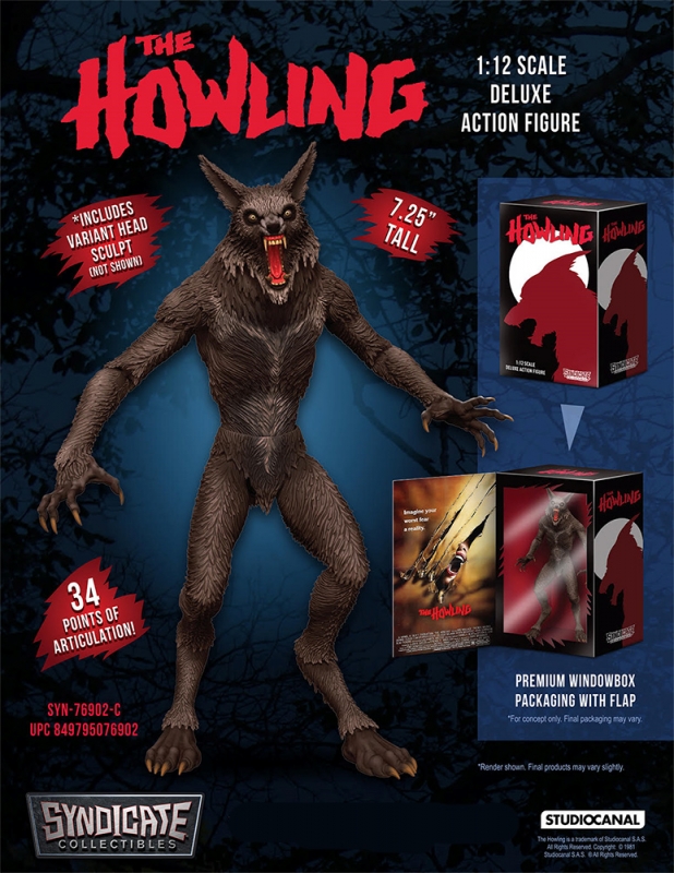 Howling 1981 Werewolf Deluxe 1/12 Scale Figure - Click Image to Close