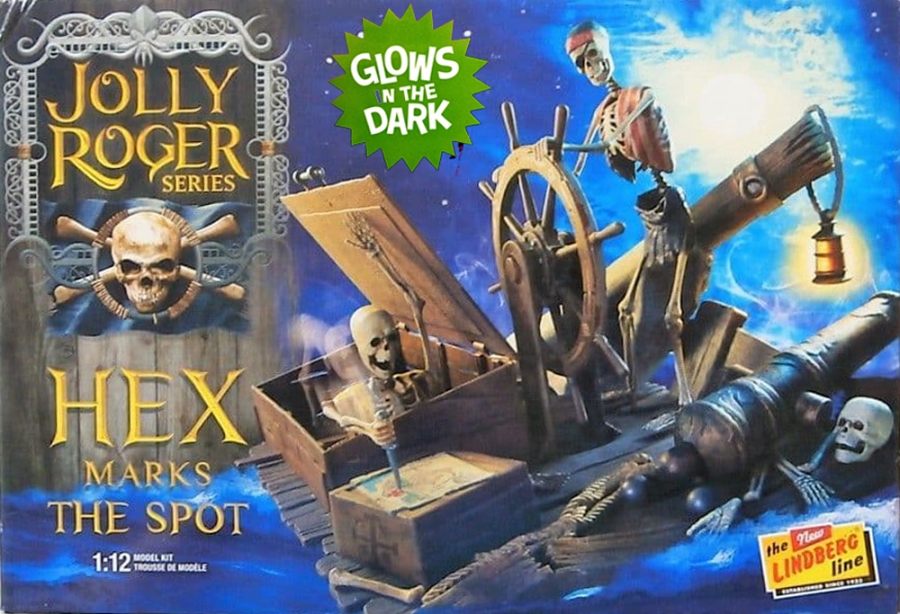 Jolly Roger GLOW IN DARK Hex Marks The Spot Model Kit by Lindberg