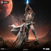 Star Wars 16 Inch Tall 1/10 Scale Classic Movie Poster Luke and Leia Deluxe Statue