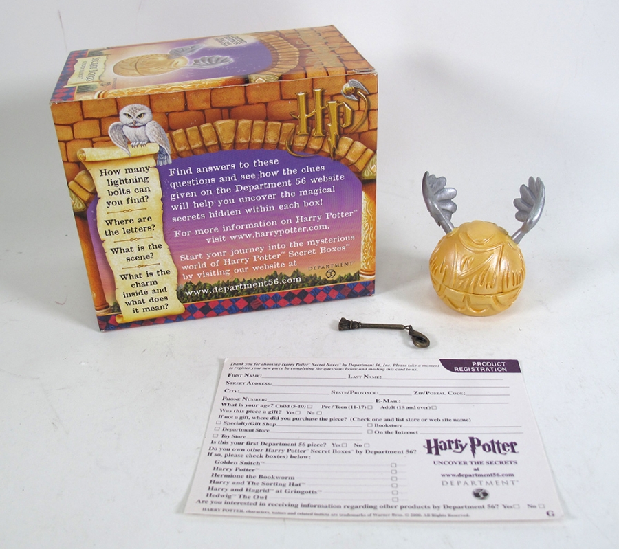 Harry Potter Golden Snitch Secret Box Year 2000 Limited Edition Replica - Click Image to Close