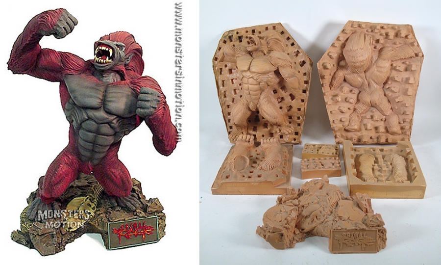 Primal Rage Gorilla Positive Hard Copy Used To Create Molds for Model Kit - Click Image to Close