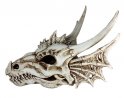 Dragon Skull 20" Long Hand Painted Resin Statue