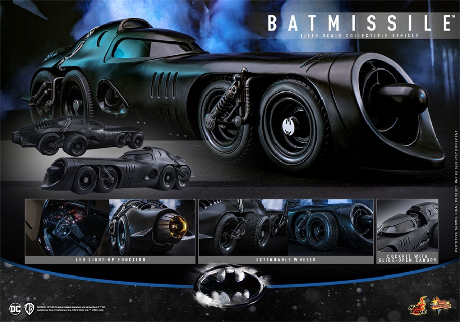 Batman Returns 1992 Batmissle Batmobile 1/6 Scale Replica by Hot Toys - Click Image to Close