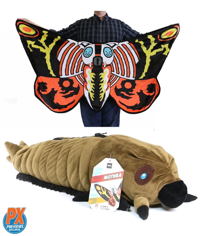 Godzilla Mothra 12-Inch Plush with Fleece Throw Blanket - Click Image to Close