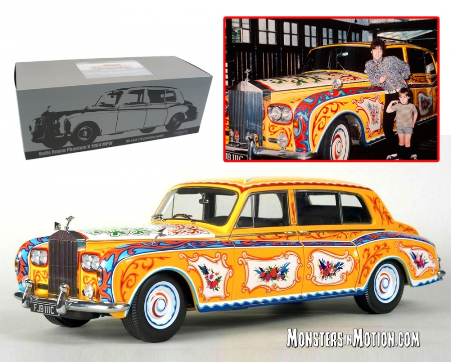 John Lennon 1964 Rolls Royce Phantom V 1/18 Scale Diecast - Click Image to Close