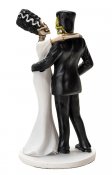 Frankenstein and Bride Skeletons in Love Figure