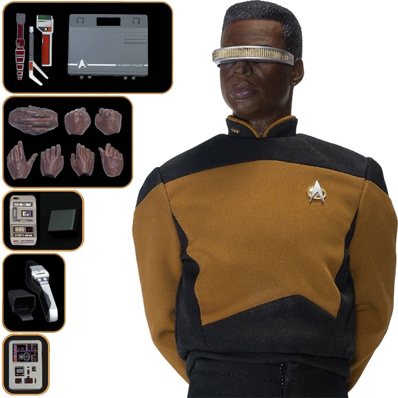 Star Trek: The Next Generation Geordi La Forge 1/6 Scale Figure by Exo-6 - Click Image to Close