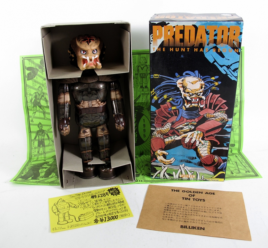 Predator RARE Vintage Japanese Billiken Wind Up Toy MINT WITH POSTER - Click Image to Close