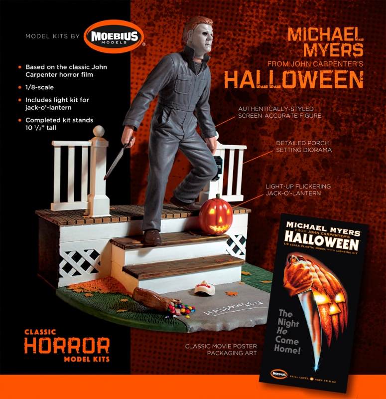 Halloween Michael Myers 1/8 Scale Plastic Model Kit with LED 