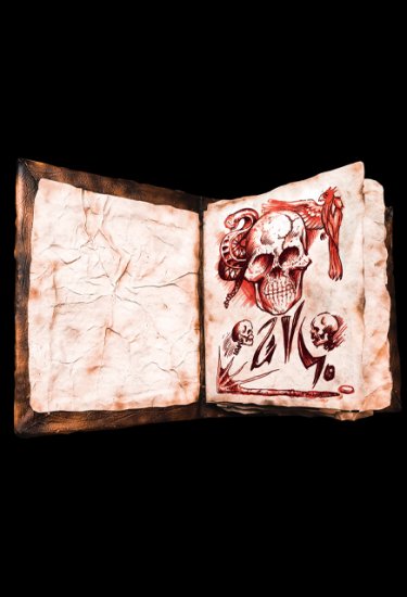 Evil Dead Rise, Necronomicon, Book of the Dead aged printed book pages #2