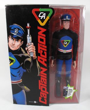 Captain Action 12 Inch Figure with Vintage Photo Box by Round 2 Forever Fun