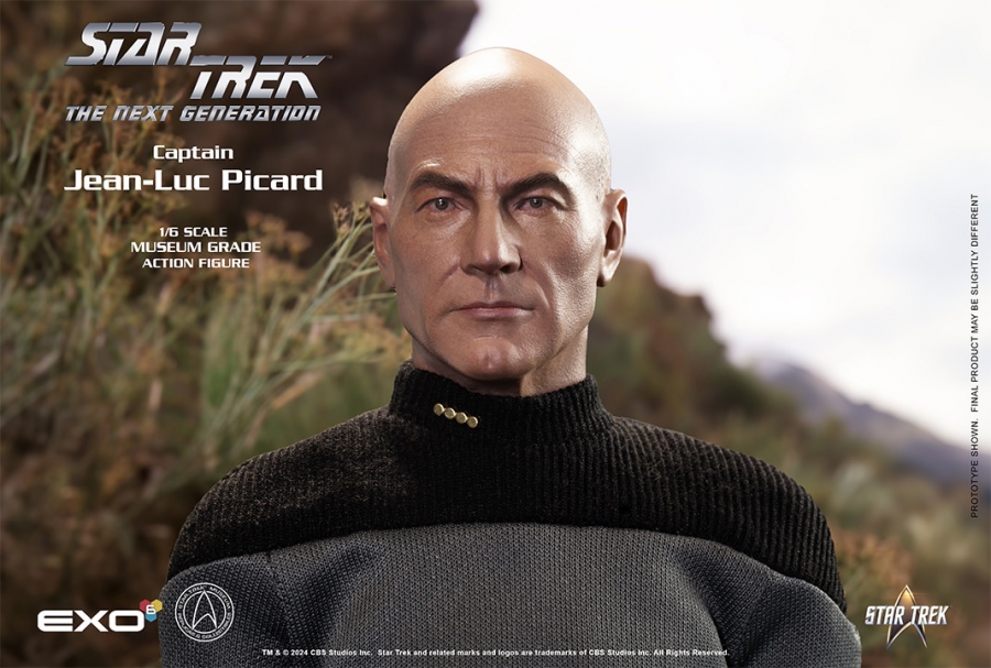 Star Trek TNG Captain Jean-Luc Picard 1/6 Scale Deluxe Figure Sir Patrick Stewart - Click Image to Close