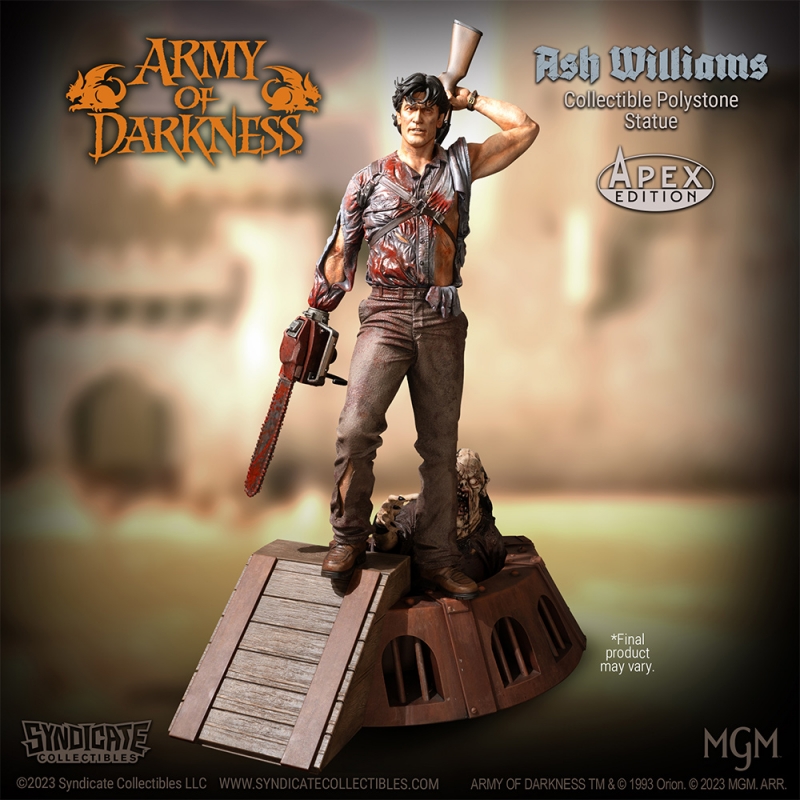 Army of Darkness Ash Williams 1/10 Scale Collectible Polystone Statue APEX EDITION (11 Inches Tall) - Click Image to Close