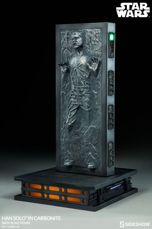 Star Wars Han Solo in Carbonite 1/6 Scale Figure by Sideshow - Click Image to Close