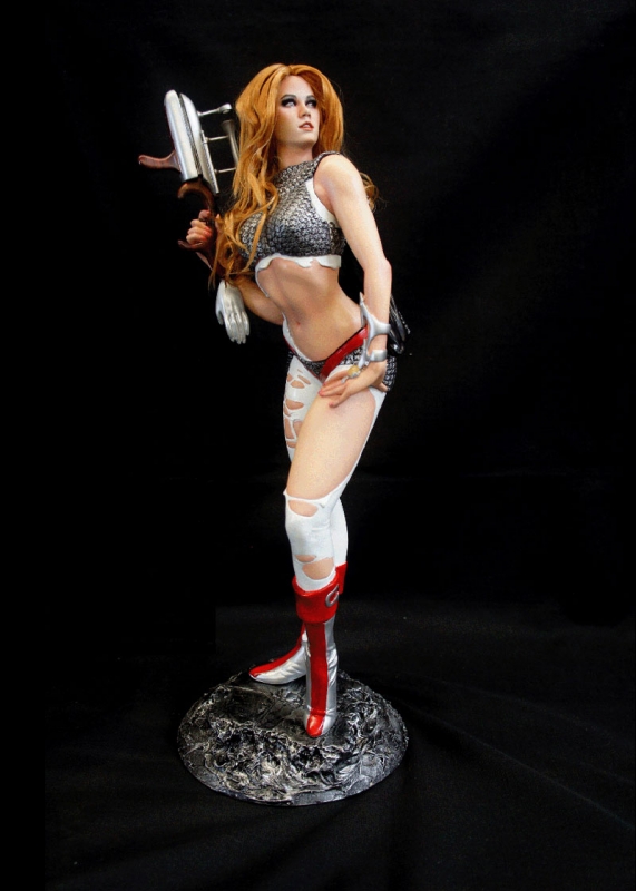 Barbarella Queen Of Galaxy Warrior 1/4 Scale 18" Tall Model Kit - Click Image to Close