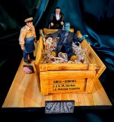 Aurora Monster Scenes Scale Frankenstein Bustin Outta Crate Scene Model Kit