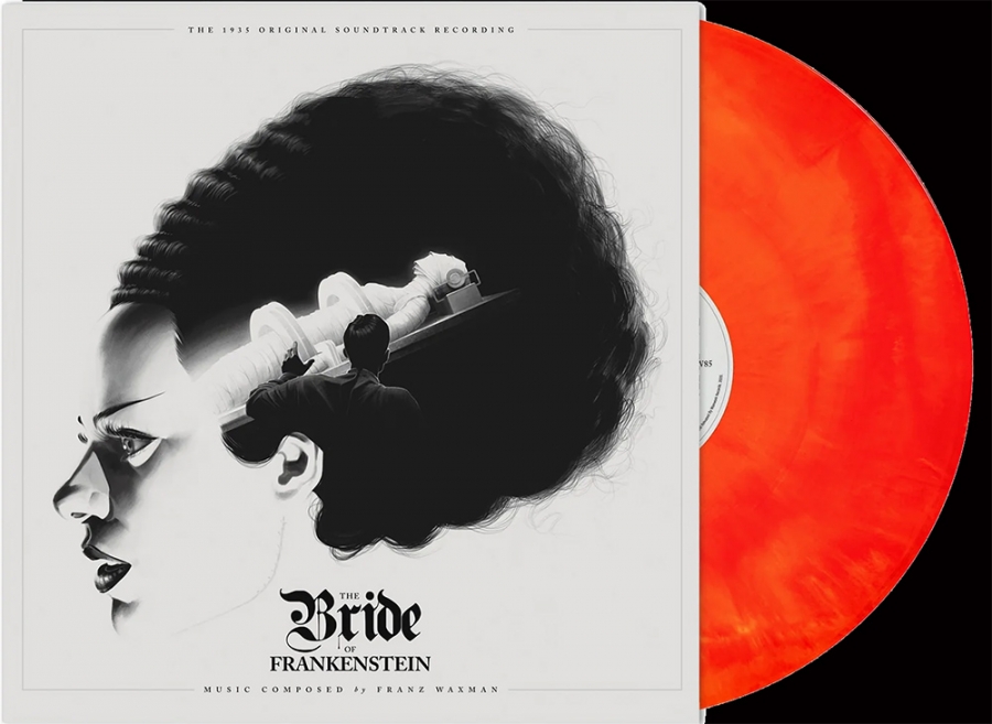 Bride of Frankenstein Soundtrack Red and Yellow Colored Vinyl LP Franz Waxman - Click Image to Close