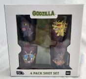 Godzilla Chibi 4 Piece Shot Glass Set Mothra Ghidorah Rodan