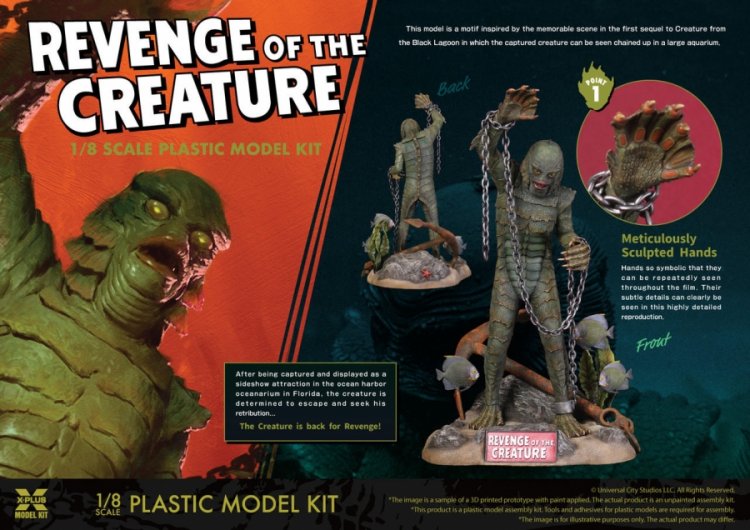 Revenge of the Creature from the Black Lagoon Plastic Model Kit By 