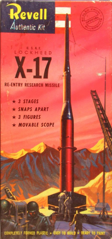 Lockheed USAF X-17 Research Rocket 1/40 Scale Plastic Model Kit by Atlantis - Click Image to Close