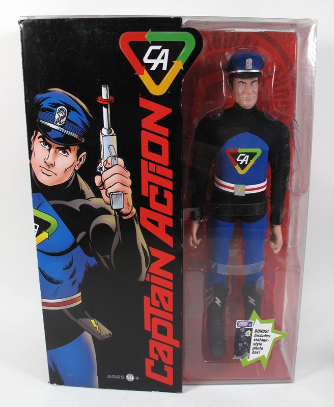 Captain Action 12 Inch Figure with Vintage Photo Box by Round 2 Forever Fun - Click Image to Close