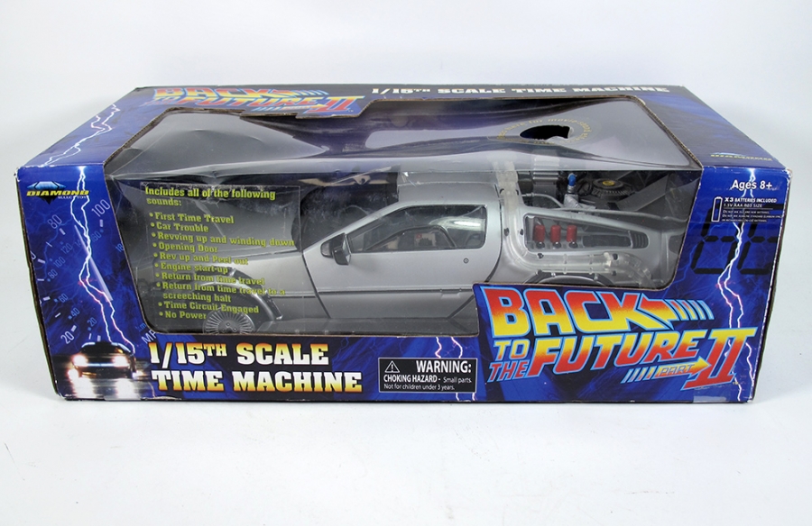 Back to the Future II Delorean Time Machine 1/15 Scale Replica with Sound and Lights - Click Image to Close