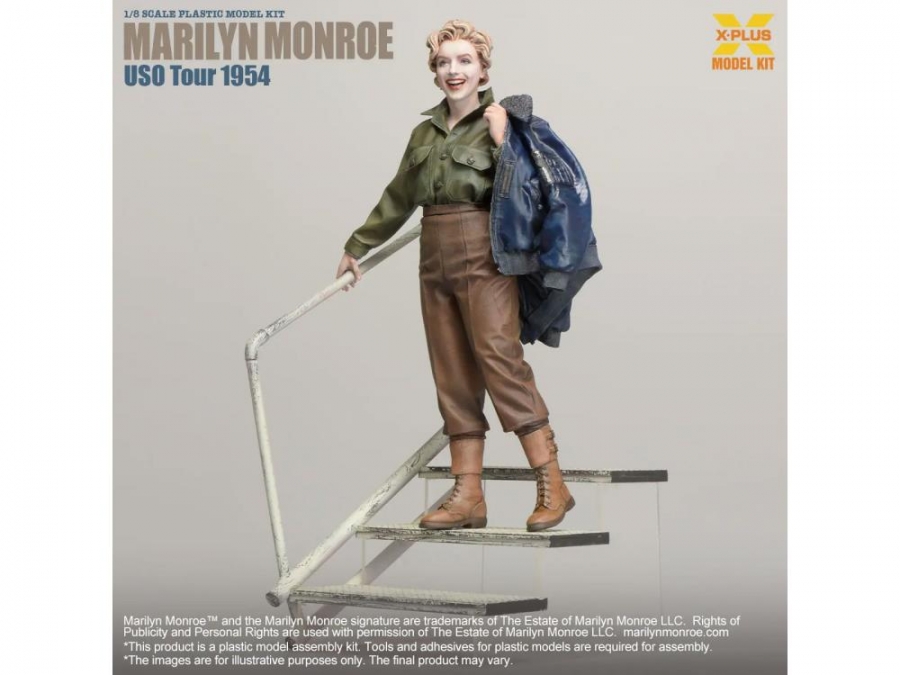 Marilyn Monroe USO Tour 1954 1/8 Scale Plastic Model Kit X-Plus Star Ace - Click Image to Close