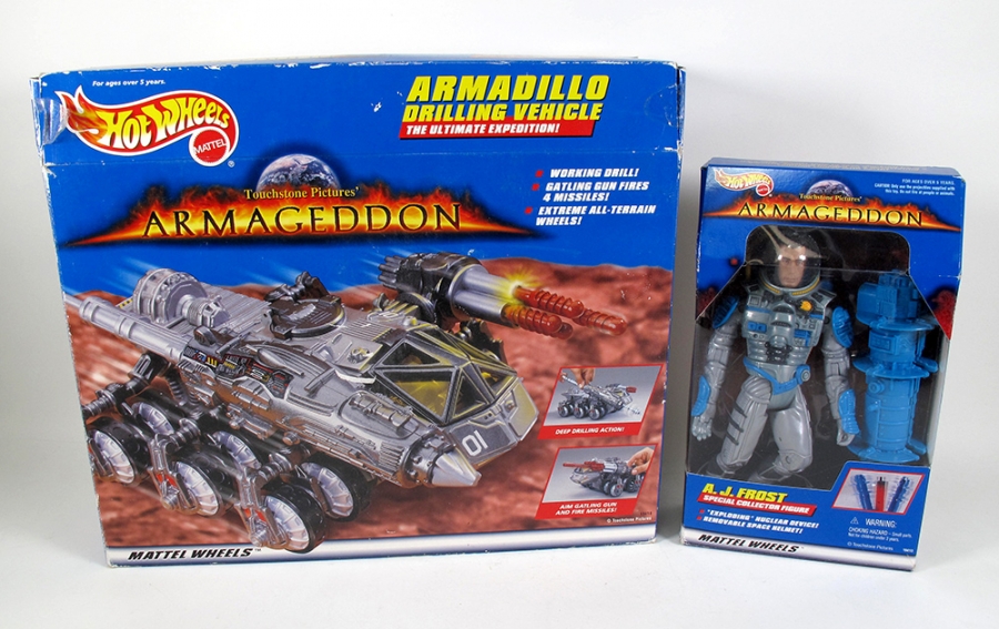 Armageddon 1998 Armadillo Drilling Vehicle and A.J Frost Figure by Mattel - Click Image to Close