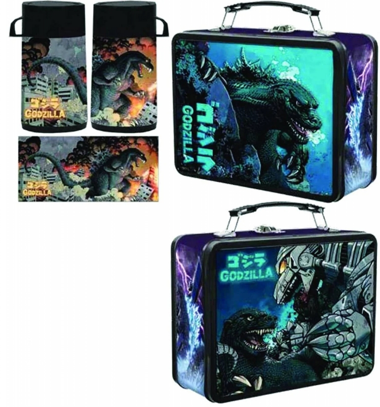 Godzilla Comic Tin Titans Lunch Box with Thermos LIMITED EDITION - Click Image to Close